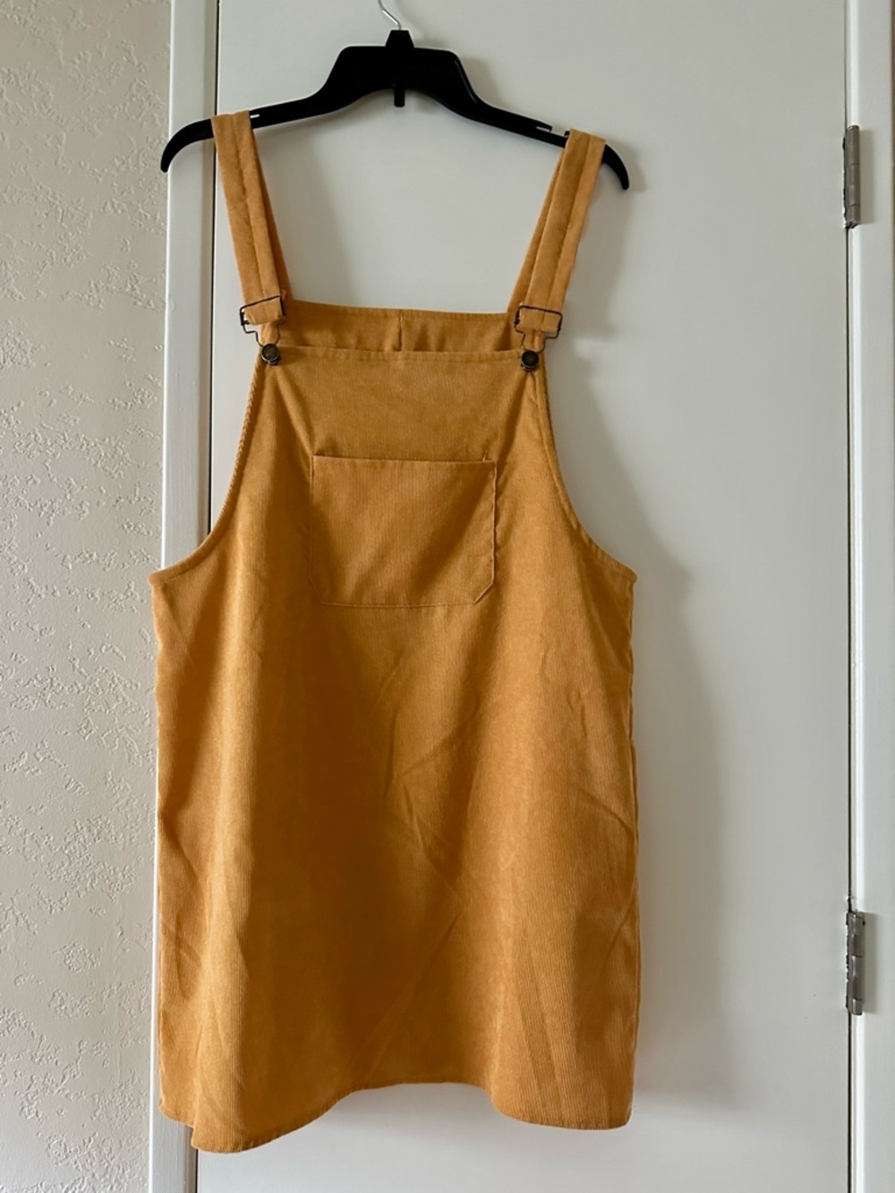 Overalls Jumper Dress- Small- Medium-Mustard Yellow Pinafore- corduroy